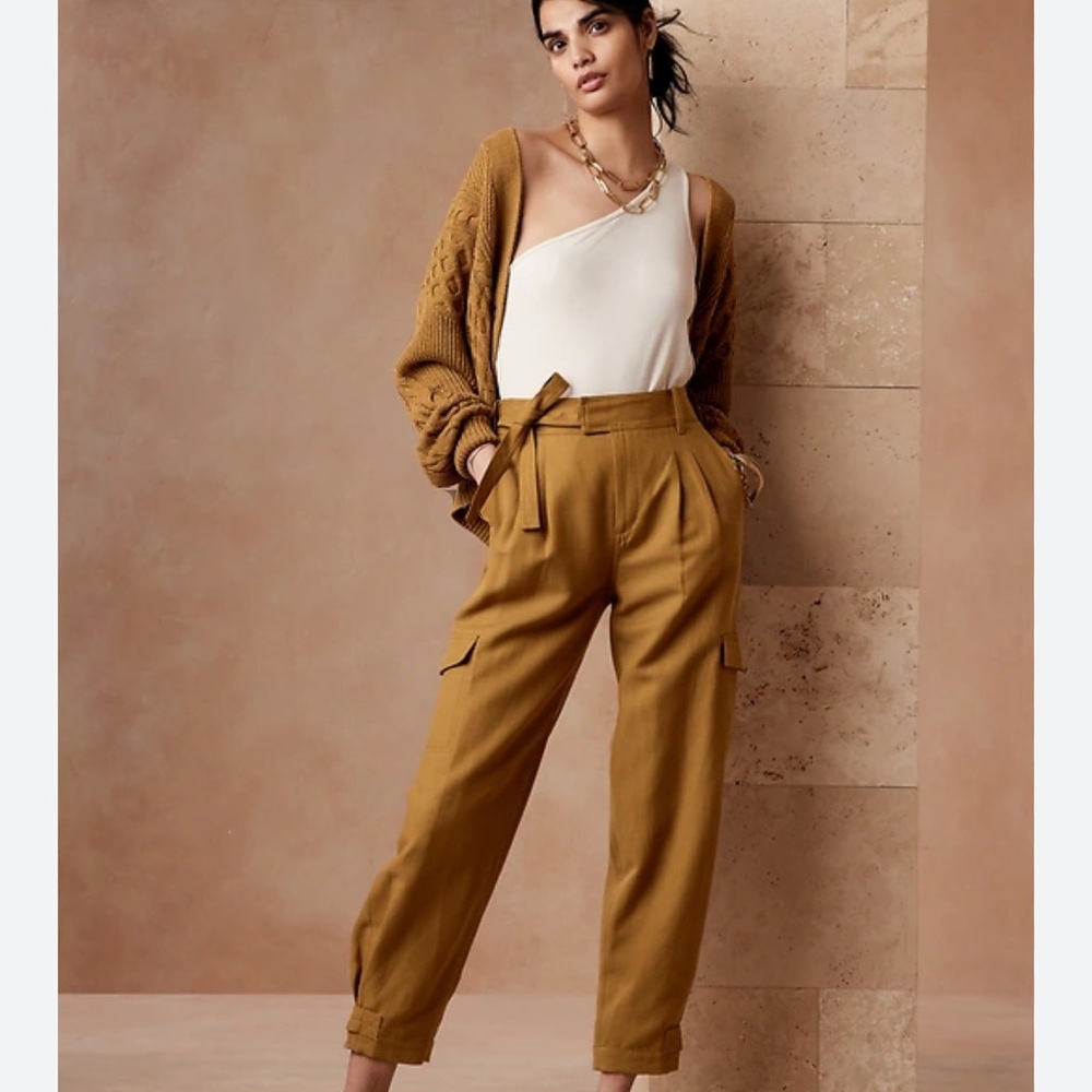 Banana Republic Tencel Linen Cargo Pants